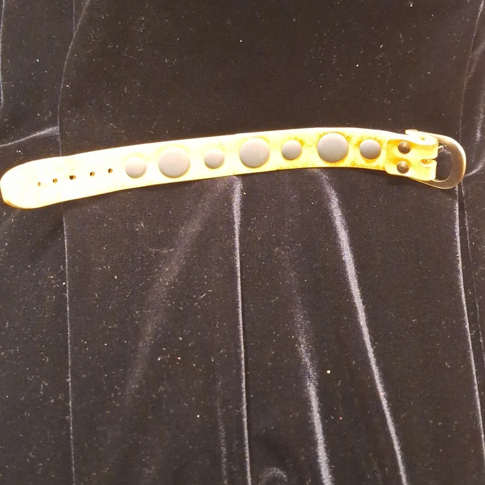 Hayden Vintage Yellow and Gray Leather Wearable Tech Band